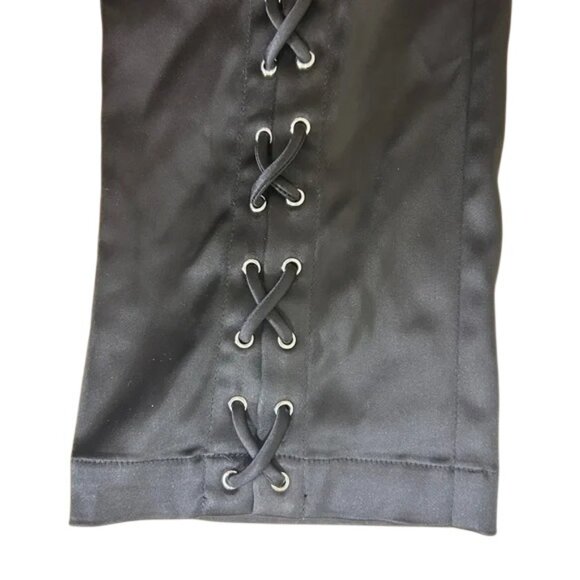Song of Style from Revolve black Ewan lace up skinny fit trouser pants size M - Picture 5 of 7